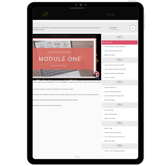 The eShop Online Course: Learn How to Use Shopify to Optimize Your Online Store