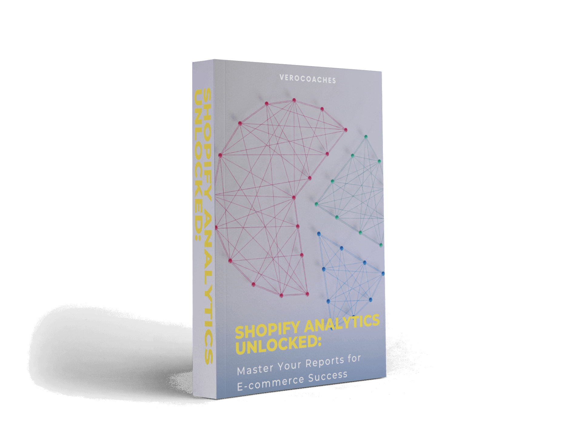 Cover of 'Shopify Analytics Unlocked' book, the key to mastering e-commerce reports