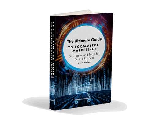Cover of 'The Ultimate Guide to E-commerce Marketing' featuring key strategies and tools
